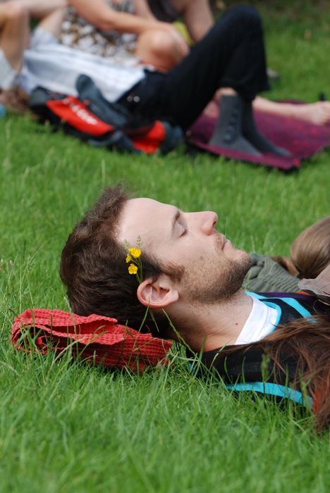 Chilling out in the Parc Floral