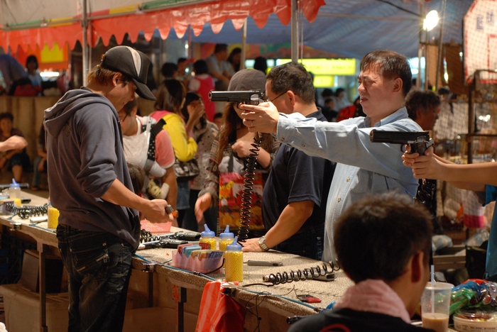 Games at the night market
