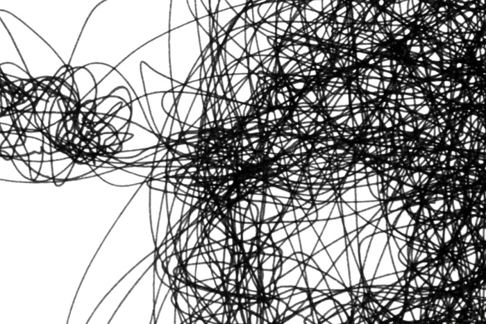 Closeup of Particle simulation experiment