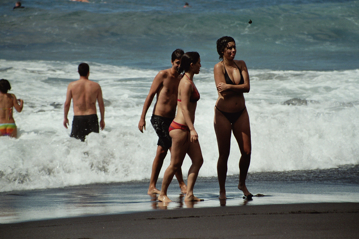 Students at Bollullo Beach