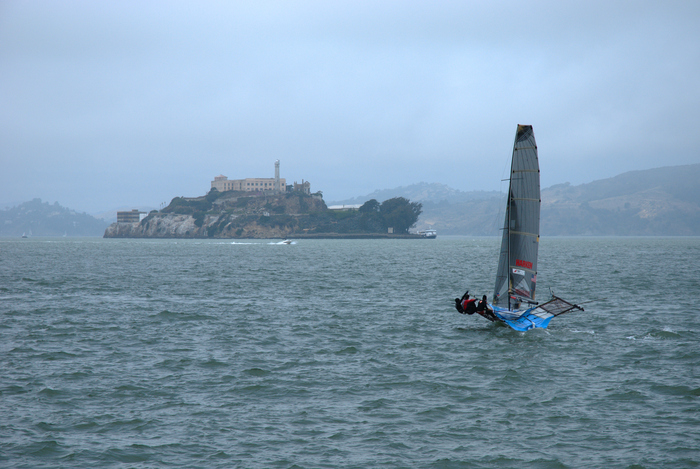 Regatta in front of Alcatraz