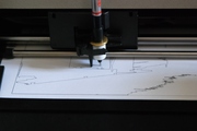 Pen plotter in action