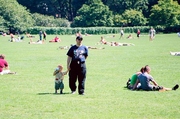 Father and Son in the Central Park