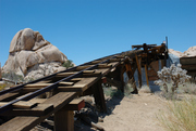 Abandoned gold mining facilities